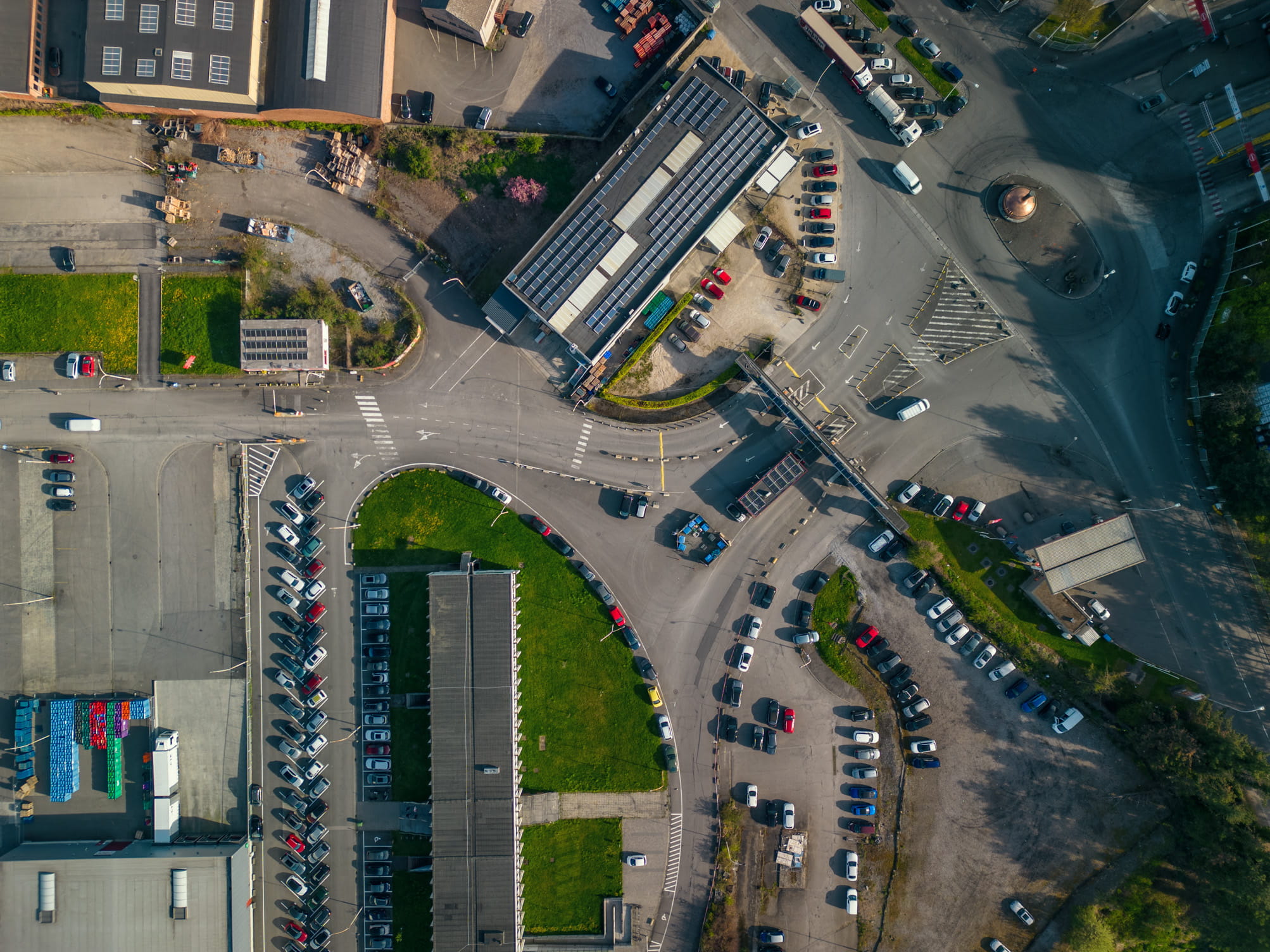 Vue aérienne du Marché Matinal de Liège